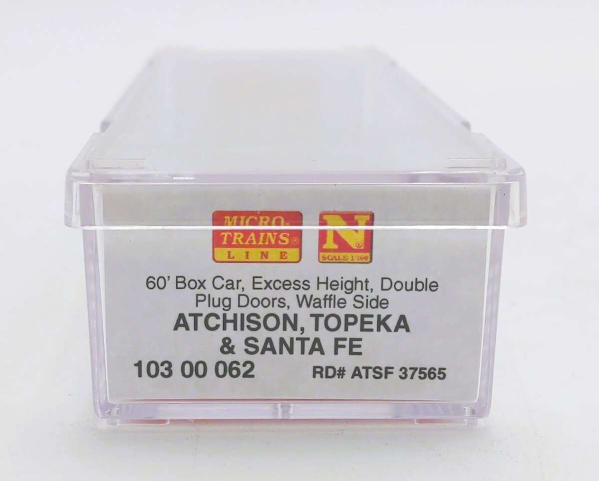 Micro-Trains 10300062 N ATSF 60' Excess Height Double Plug Door Boxcar #37565