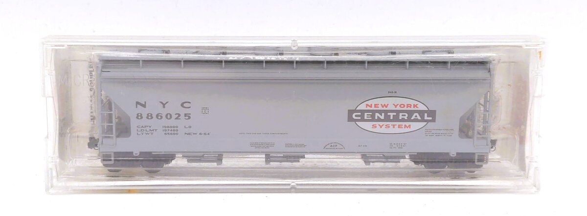 Micro-Trains 09300030 N NYC 3-Bay ACF Center Flow Covered Hopper #886025