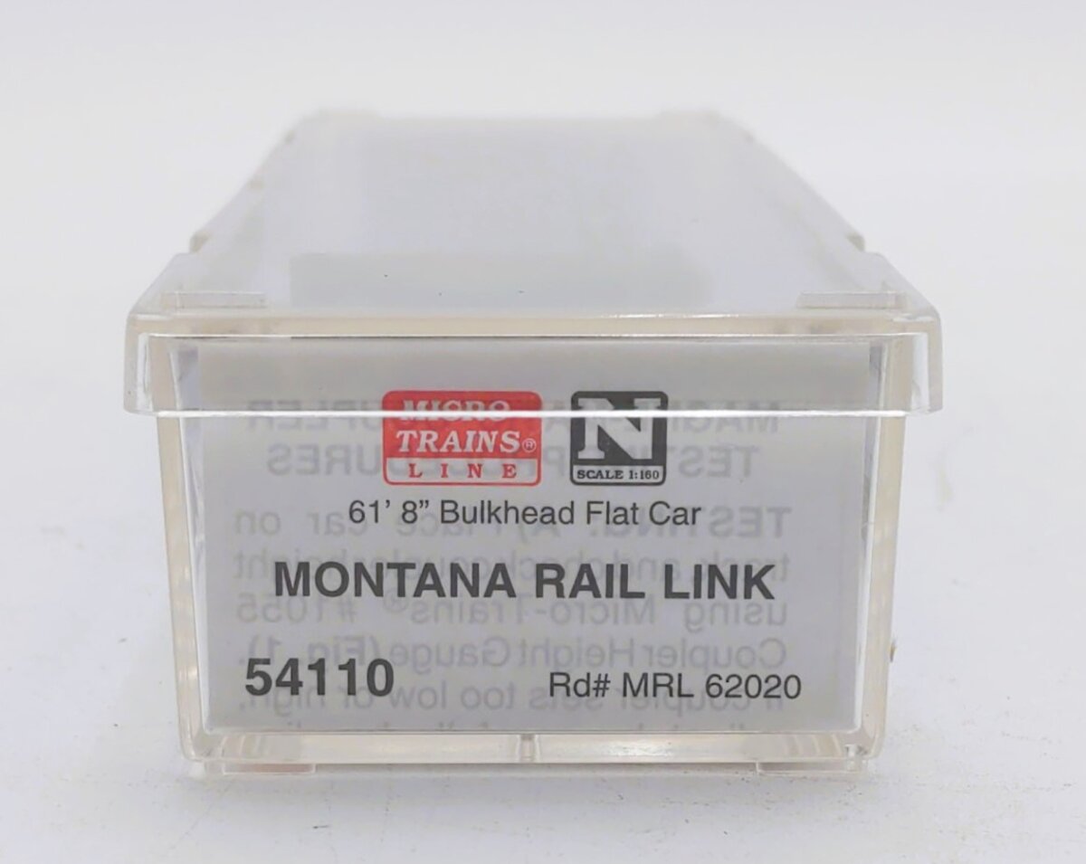 Micro-Trains 05400110 N Montana Rail Link 61' Bulkhead Flatcar #62020 LN/Box