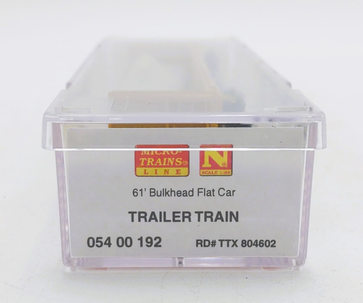 Micro-Trains 05400192 N TTX Trailer Train 61' Bulkhead Flatcar #804602