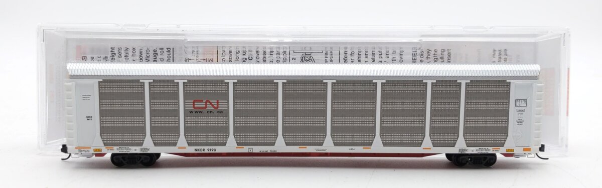 Micro-Trains 11100340 N Canadian National 89' Tri-Level Enclosed Autorack #9193