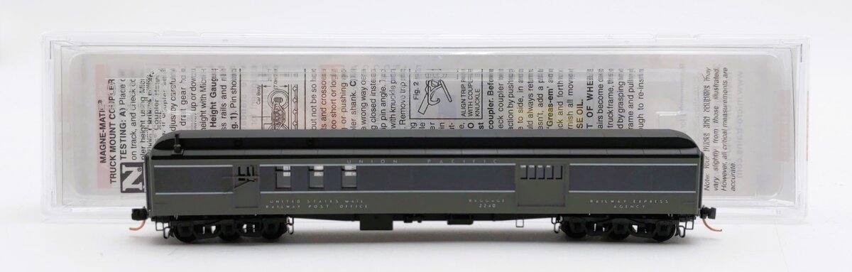Micro-Trains 14800190 N Union Pacific 70’ Heavyweight Mail Baggage Car #2240