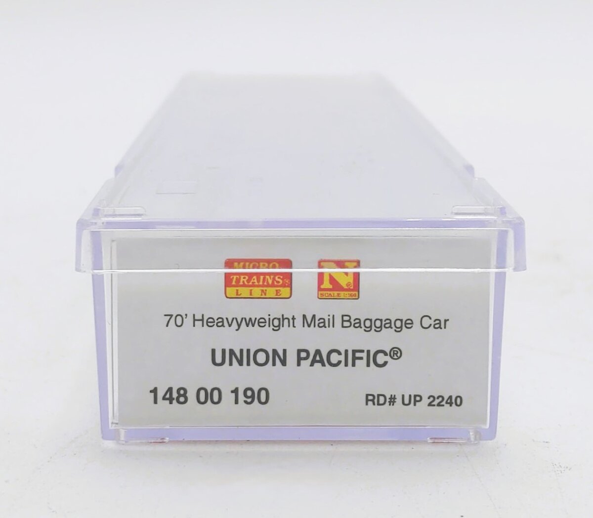 Micro-Trains 14800190 N Union Pacific 70’ Heavyweight Mail Baggage Car #2240