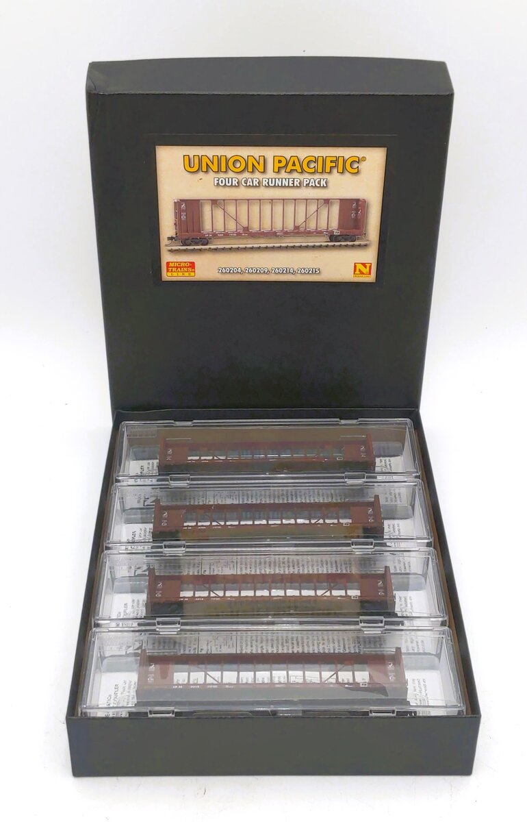 Micro-Trains 99300177 N Union Pacific 60' Centerbeam Flat Car (Set of 4)