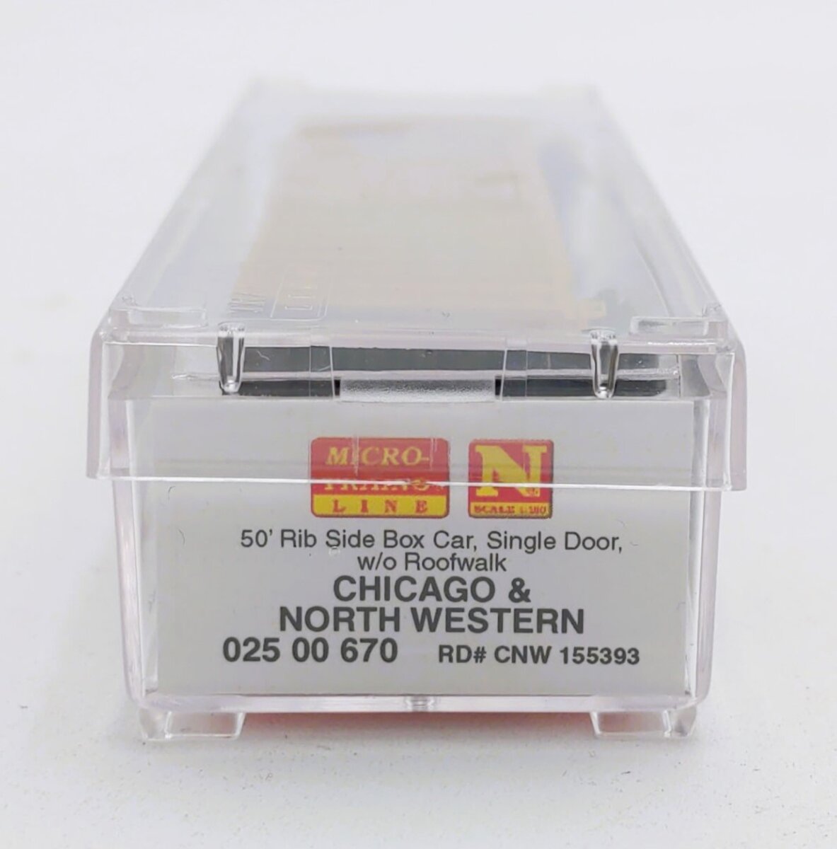 Micro-Trains 02500670 N C&NW 50' Single Door Rib Side Boxcar #155393