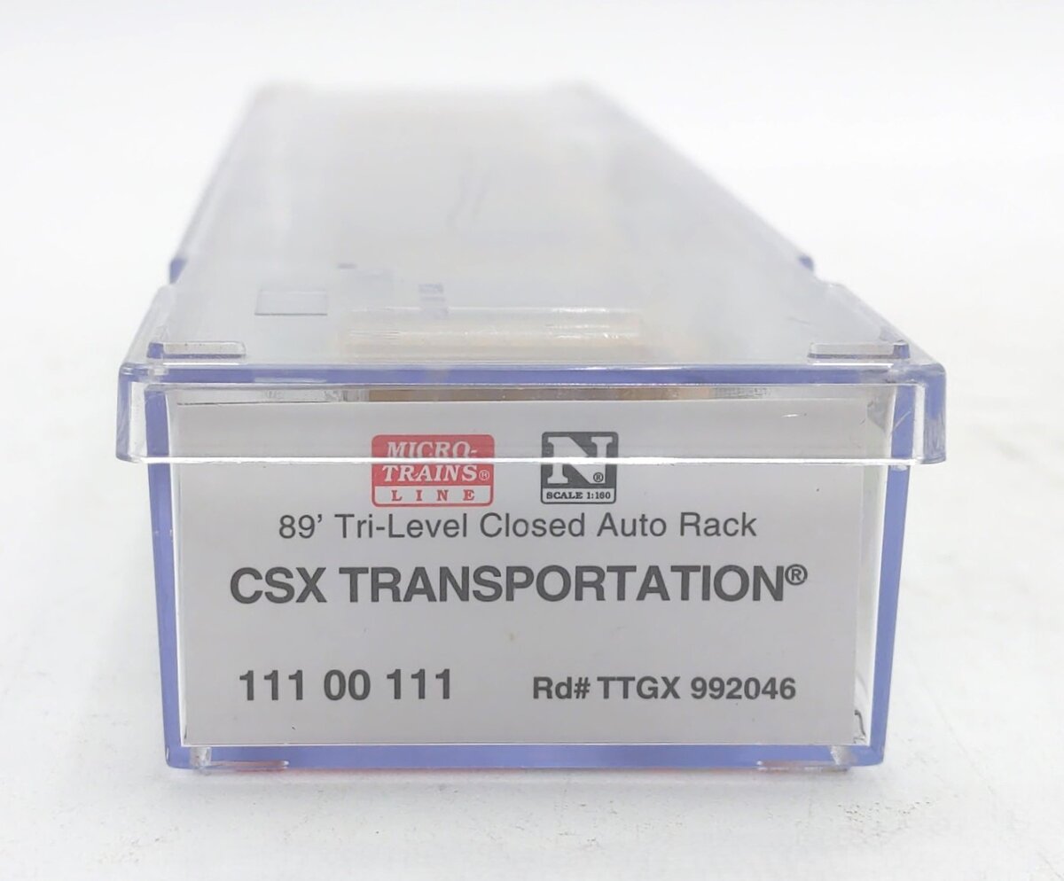 Micro-Trains 11100111 N CSX 89' Tri-Level Enclosed Autorack #992046