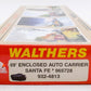 Walthers 932-4813 HO SF 89' Enclosed Auto Carrier Kit #965728