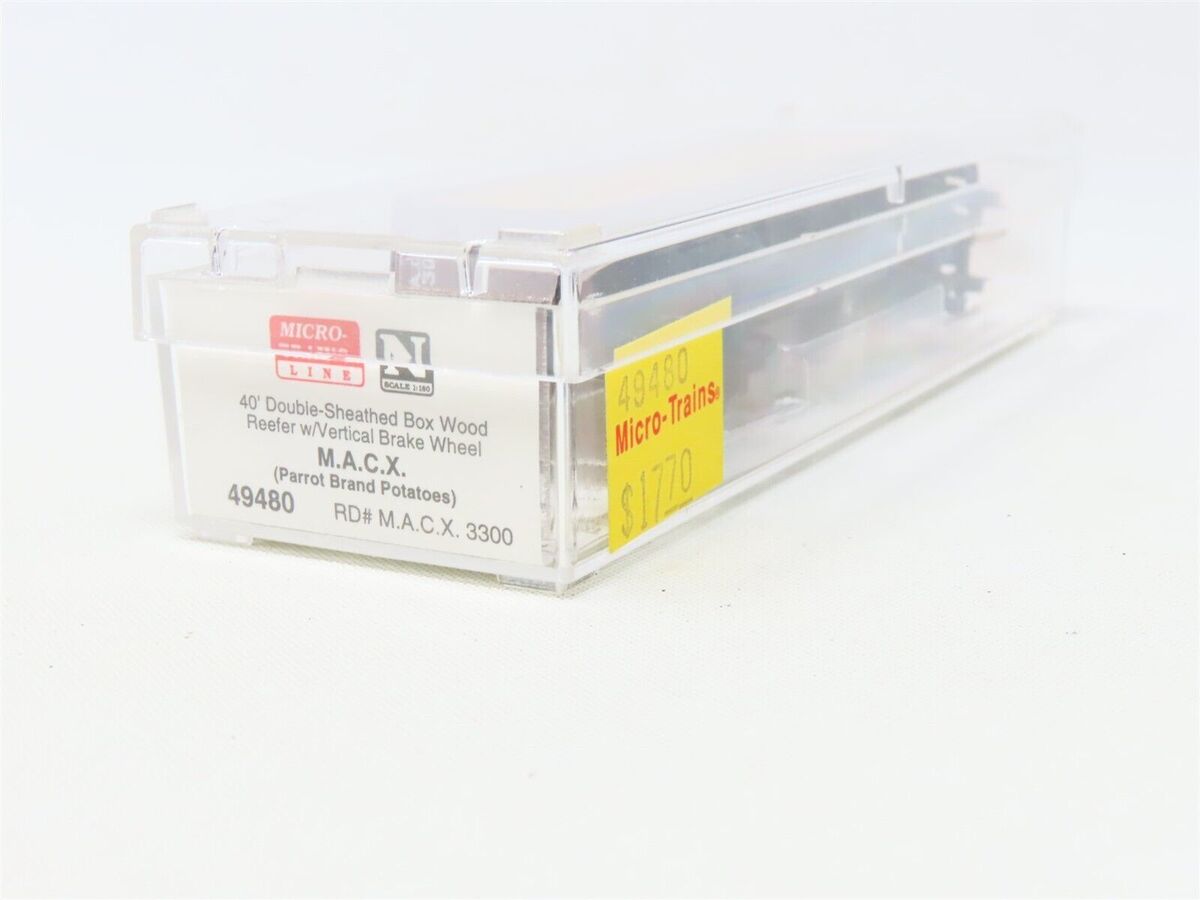 Micro-Trains 04900480 N MACX Parrot Brand Potatoes Double Sheathed Reefer #3300 LN/Box