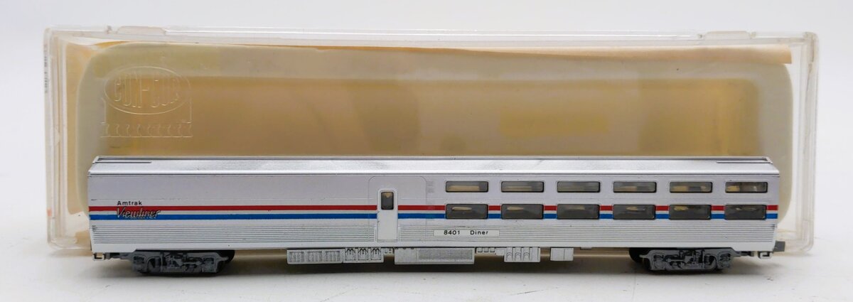 Con-Cor 0001-004671(1) N Scale Amtrak Phase 3 Viewfinder Diner-Lounge Car #8401 LN/Box
