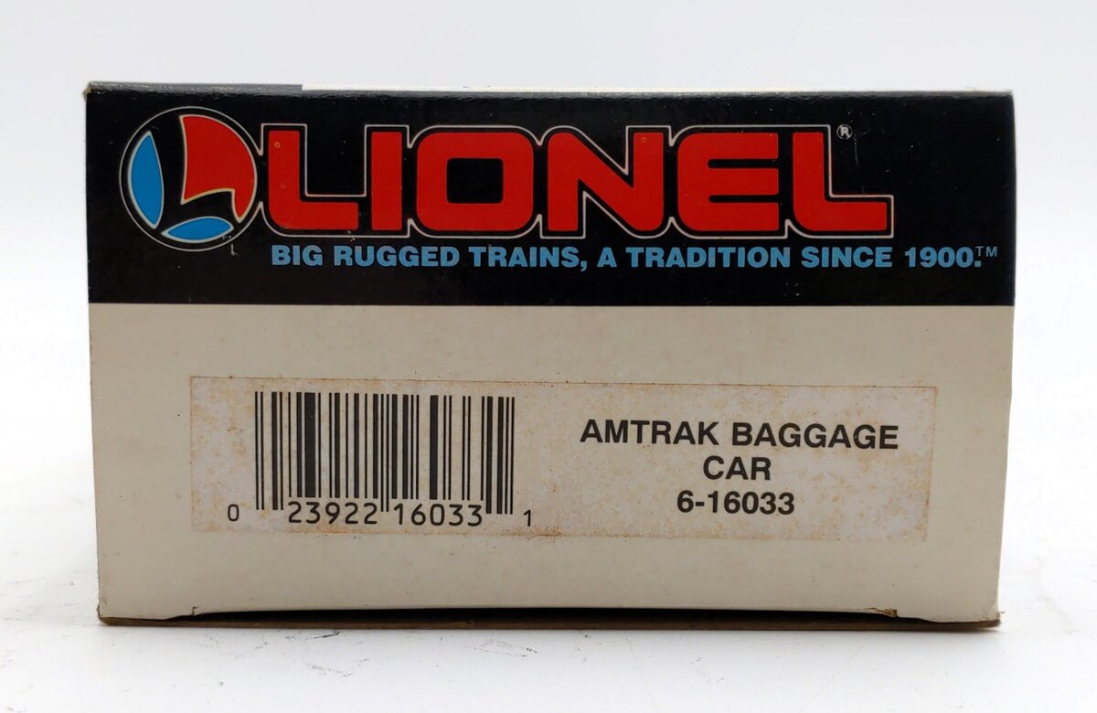 Lionel 6-16033 O Gauge Amtrak Streamlined Baggage Car EX/Box
