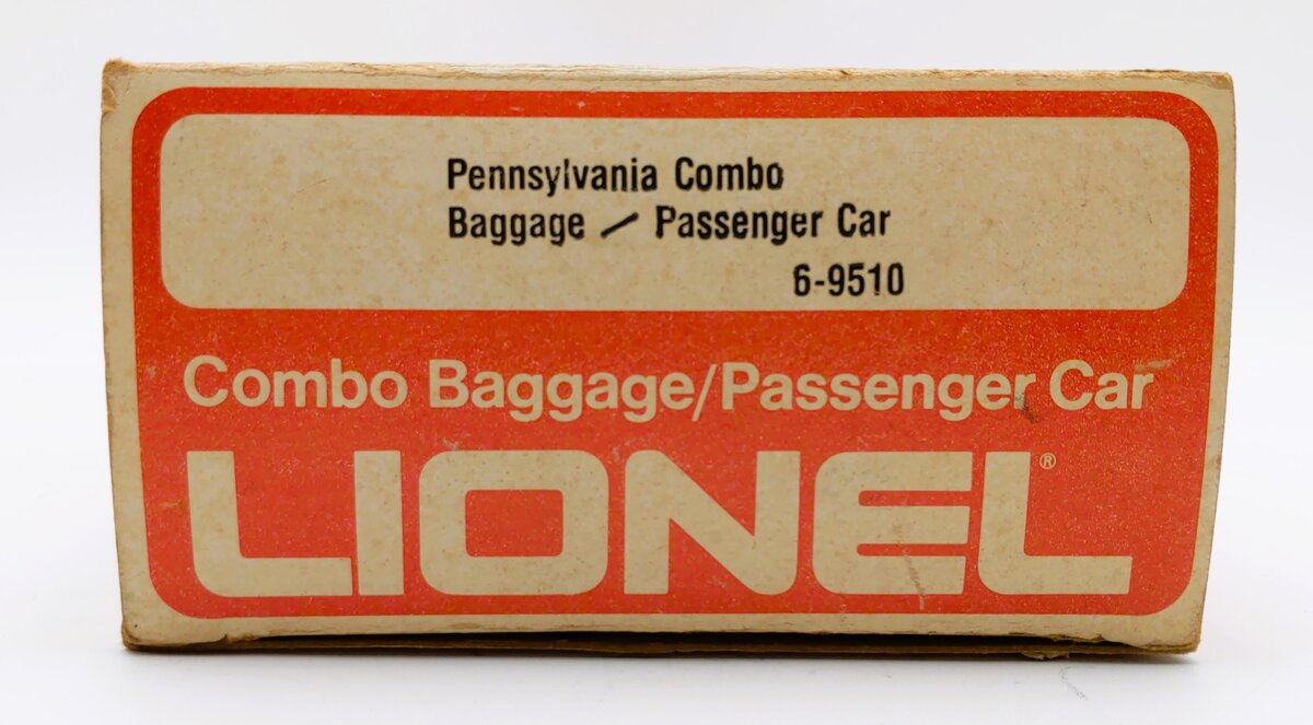 Lionel 6-9510 O Gauge Pennsylvania Mail Combo Baggage/Passenger Car LN/Box