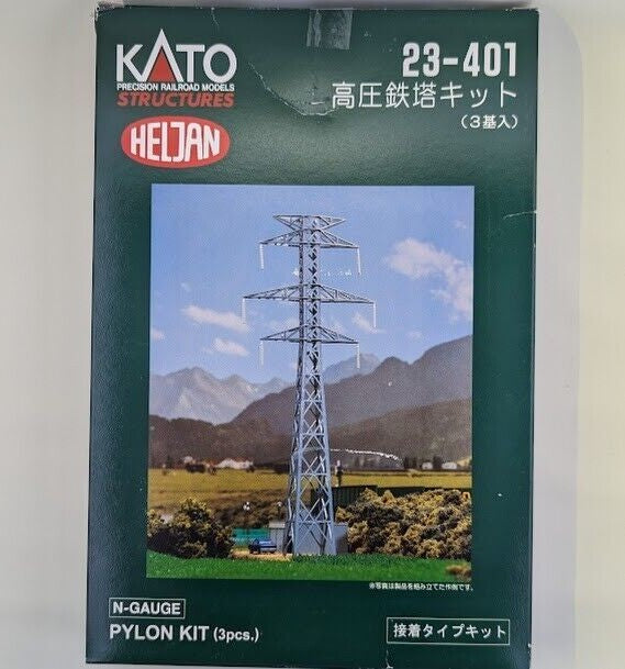 Kato 23-401 N Heljan Electrical High Tension Towers Kit (Set of 3)