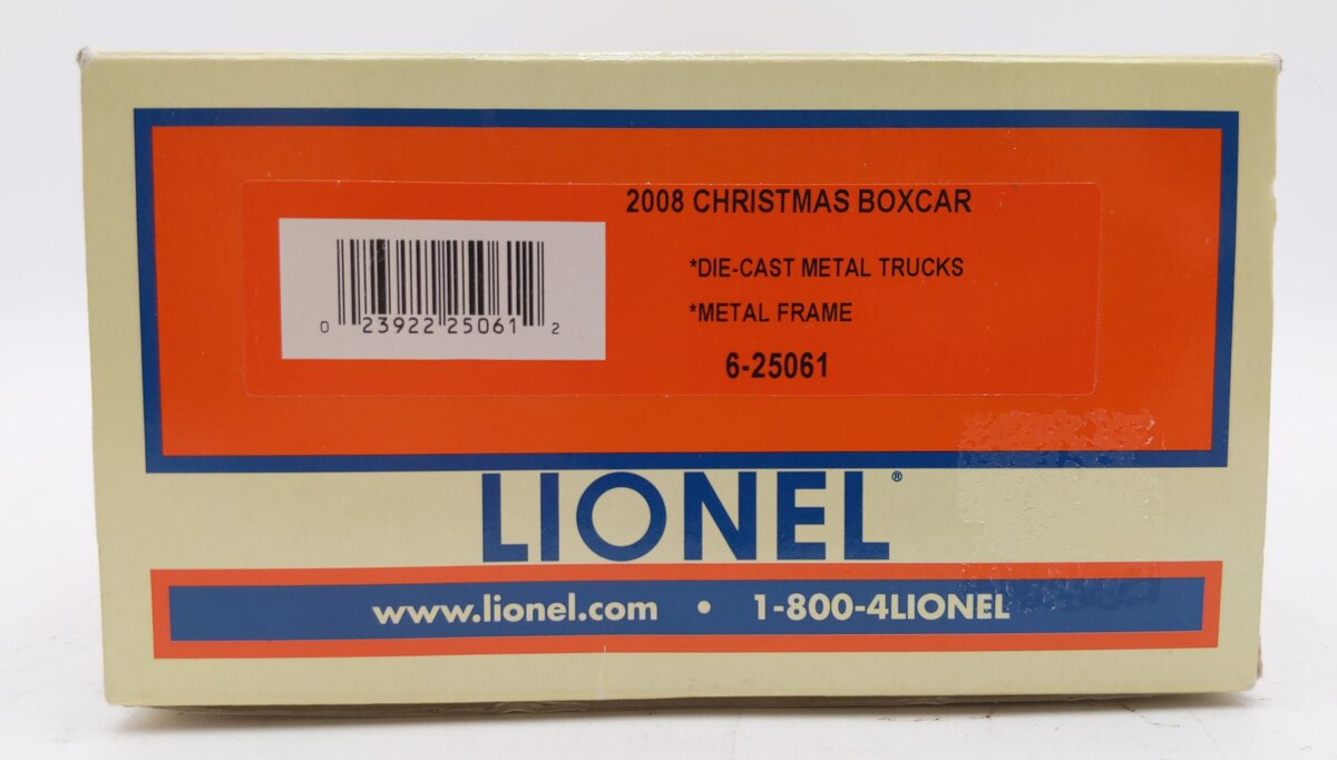 Lionel 6-25061 O Gauge 2008 Christmas Boxcar #2008 LN/Box