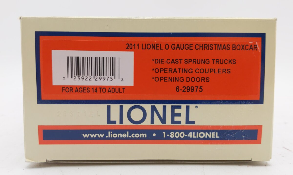 Lionel 6-29975 O Gauge 2011 Holiday Boxcar LN/Box