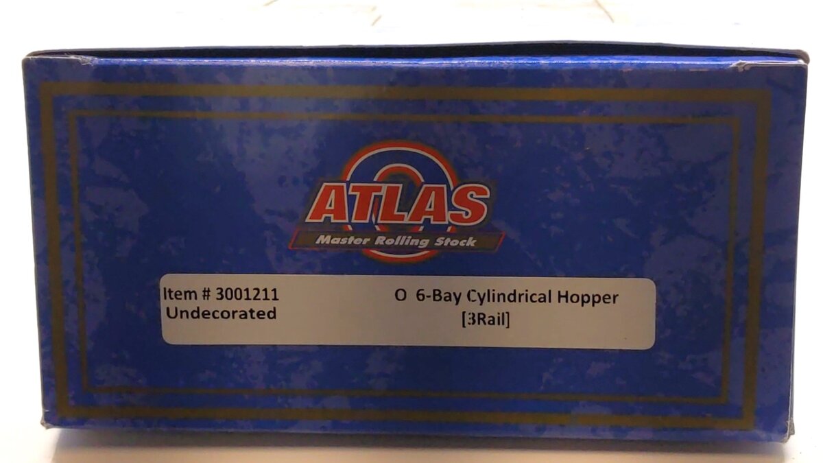 Atlas 3001211 O Undecorated 6-Bay Cylindrical Hopper 3-Rail