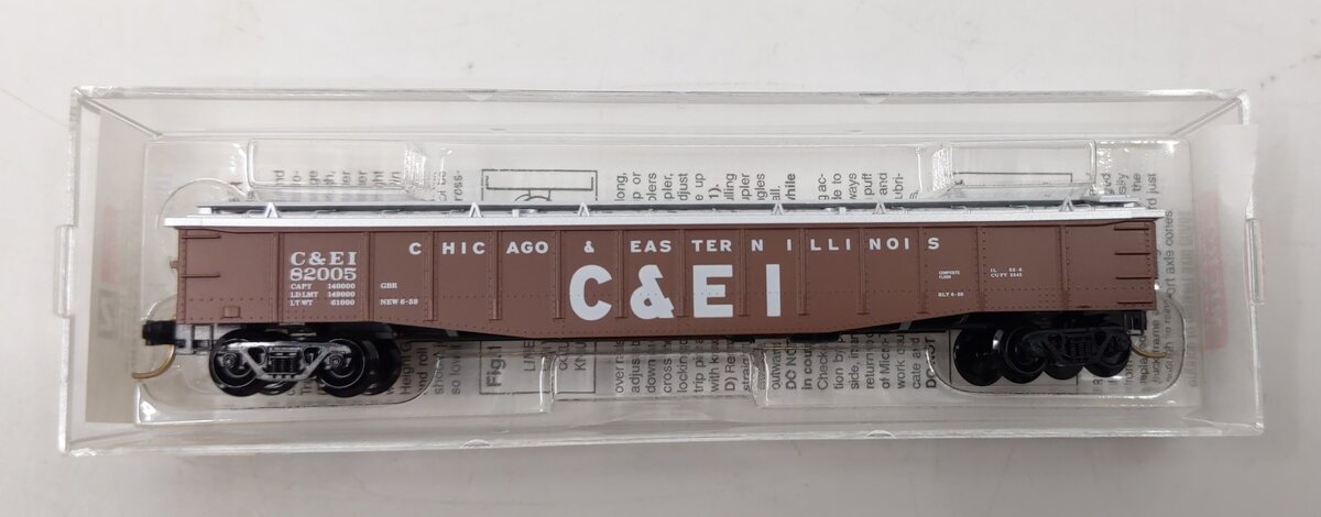 Micro-Trains 10600030 N C&EI 50' 14 Panel Steel Side Gondola w/Cover #82005