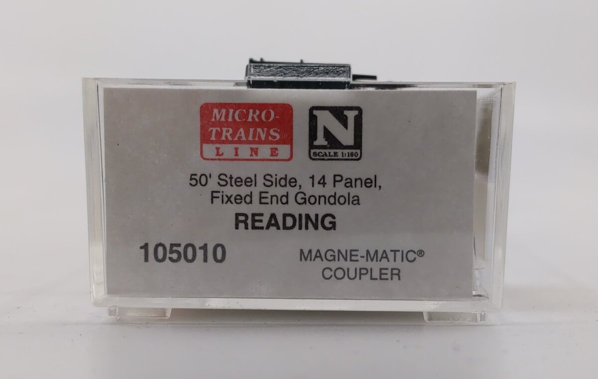 Micro-Trains 10500010 N Reading 50' 14 Panel Steel Fishbelly Side Gondola #33266 LN/Box