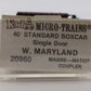 Micro-Trains 02000960 N Western Maryland 40' Standard Single Door Boxcar #27395 LN/Box