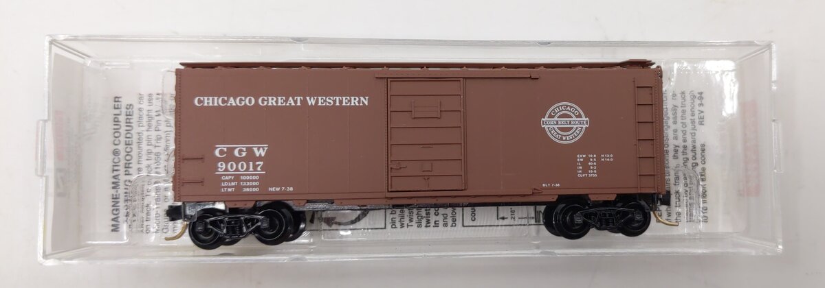 Micro-Trains 02000950 N CGW 40' Standard Single Door Boxcar #90017