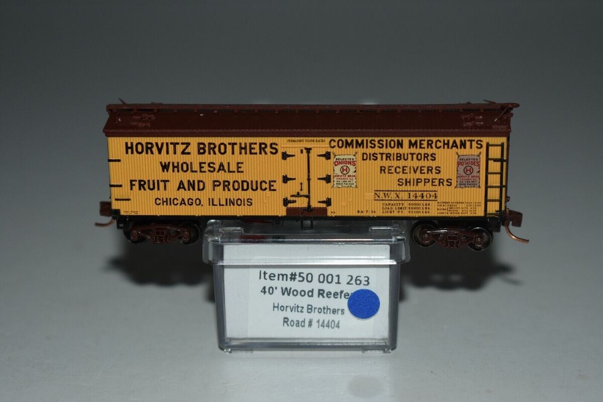Atlas 50001263 N Horvitz Brothers 40' Wood Reefer NWX #14404