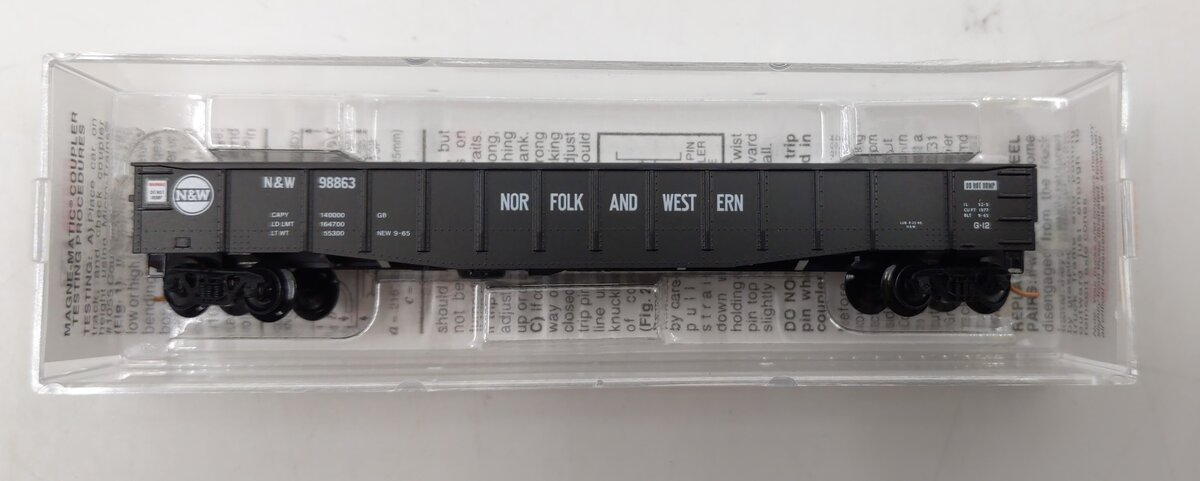 Micro-Trains 10500080 N N&W 50' 14 Panel Steel Fishbelly Side Gondola #98863 LN/Box
