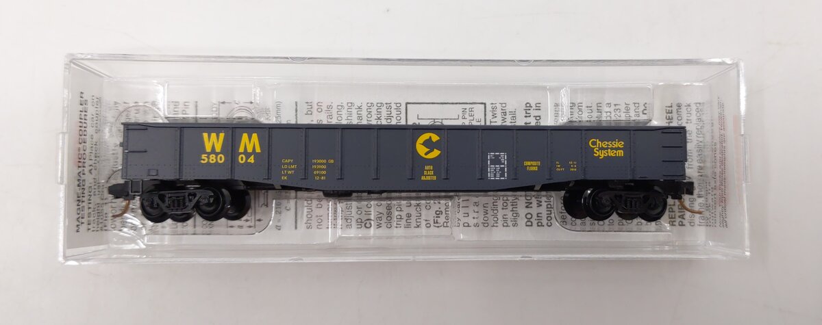 Micro-Trains 10500070 N WM 50' 14 Panel Steel Fixed End Gondola #58004 LN/Box