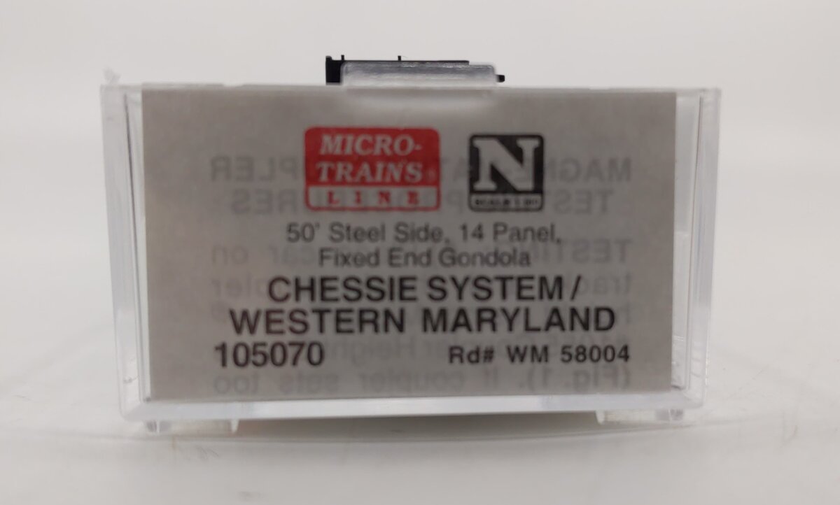 Micro-Trains 10500070 N WM 50' 14 Panel Steel Fixed End Gondola #58004 LN/Box