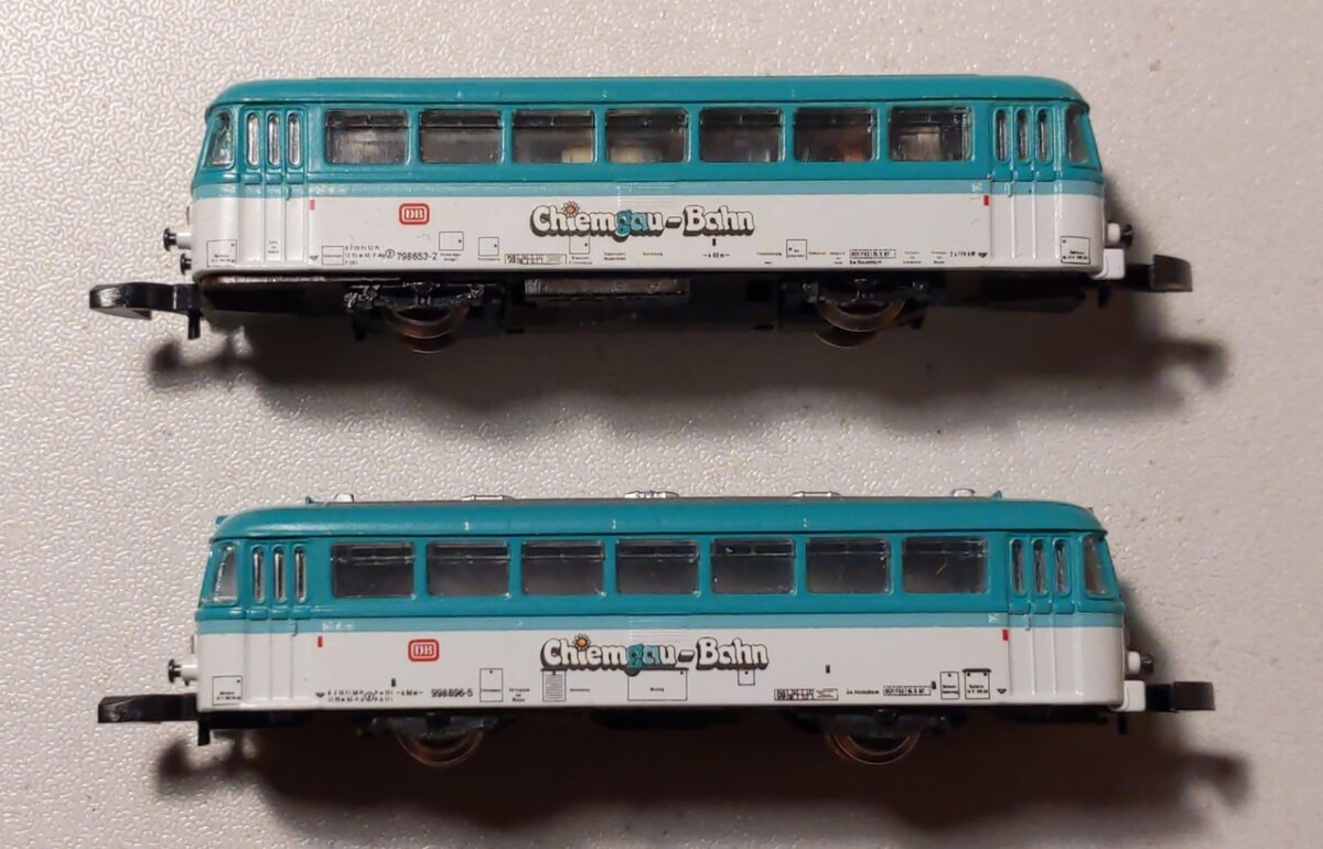 Marklin 8112 Z Bavarian Chiemgau Railroad Railbus & Cab Set LN/Box