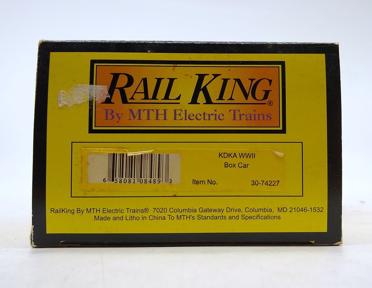 MTH 30-74227 O Gauge KDKA World War II Boxcar LN/Box