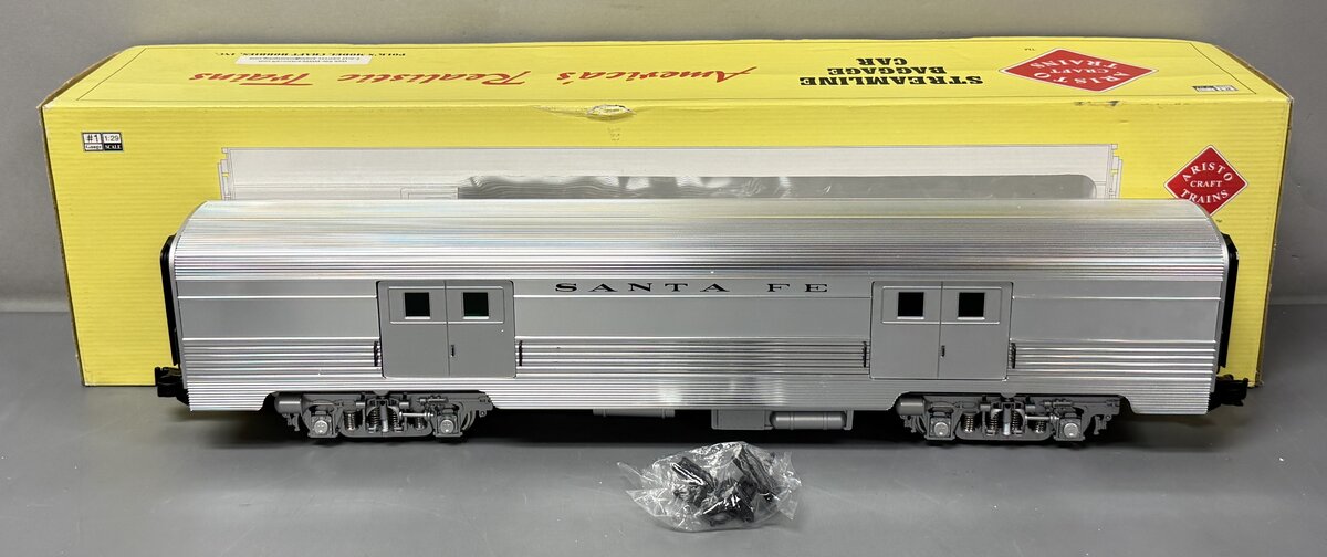 Aristo-Craft 32205 Santa Fe Streamlined Baggage Car - Metal Wheels