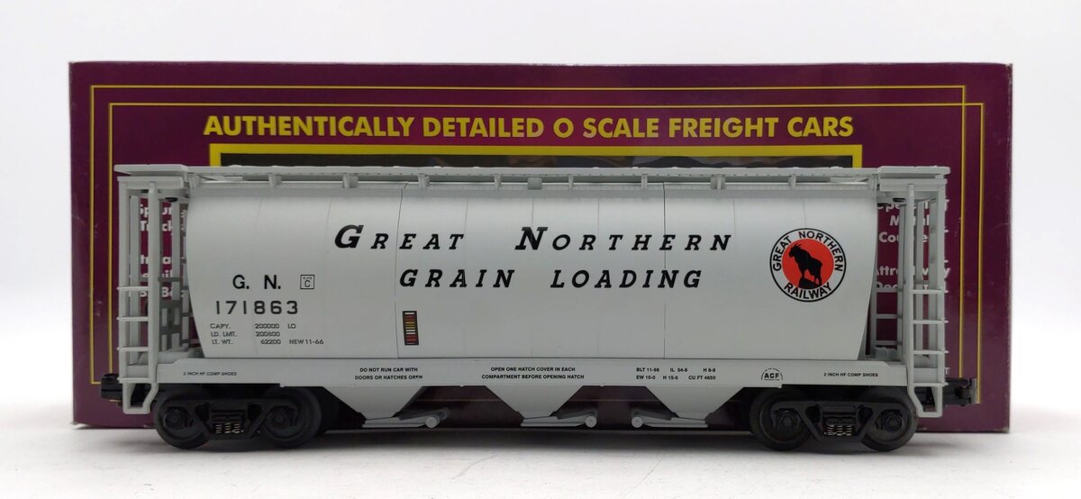 MTH 20-90006B Great Northern Cylindrical Hopper #171863 LN/Box