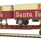 MTH 20-98818 O Santa Fe Flat Car w/2 Pup Trailers