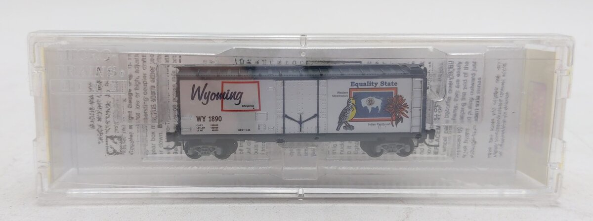 Micro-Trains 50200517 Z Scale Wyoming State 40' Plug Door Boxcar #1890 LN/Box