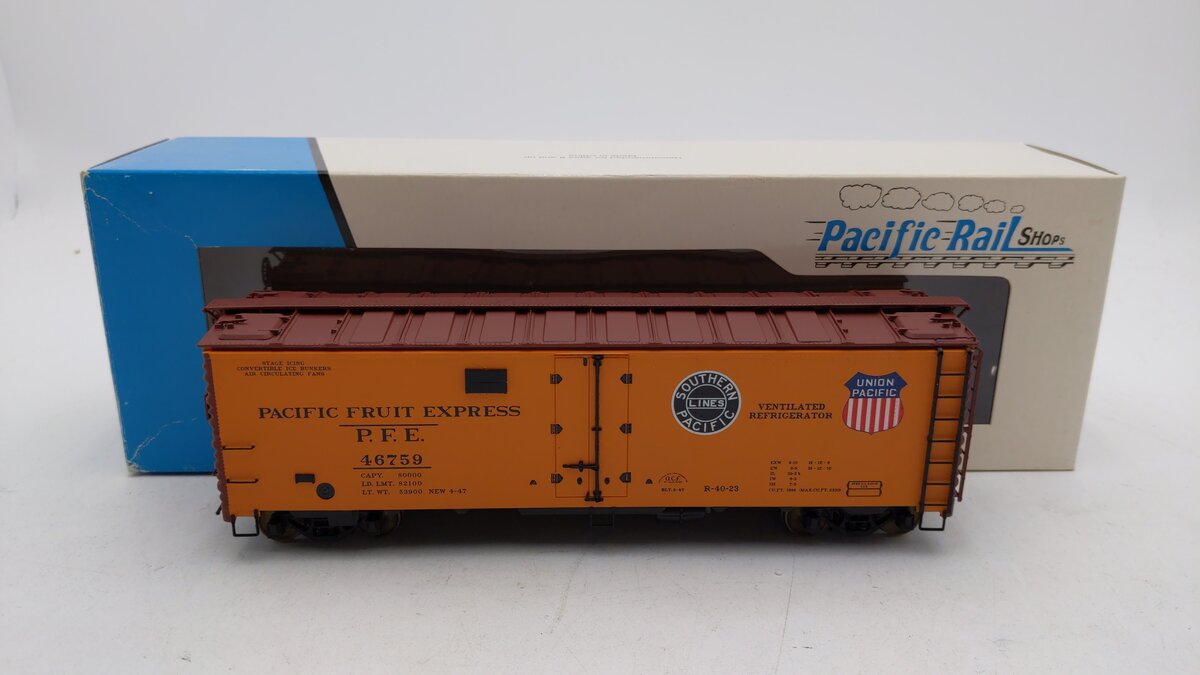 Pacific Rail PRS-004 S Scale Pacific Fruit Express Reefer Car #46759 EX/Box