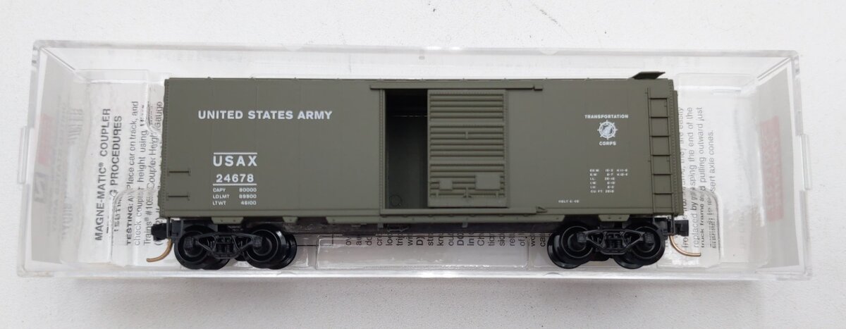 Micro-Trains 02000456 N Scale United States Army 40' Single Door Boxcar #24678 LN/Box