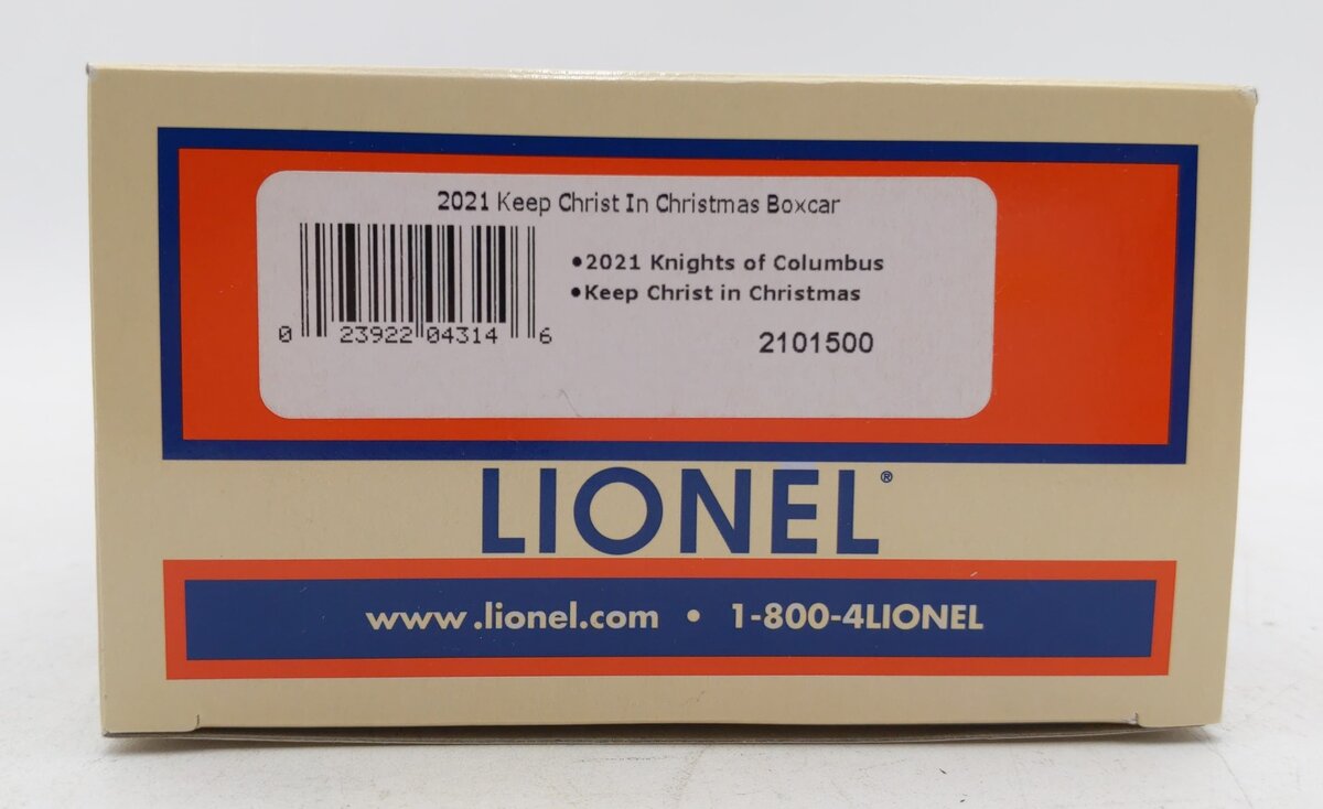 Lionel 2101500 O "Keep Christ In Christmas" Boxcar #2021 LN/Box
