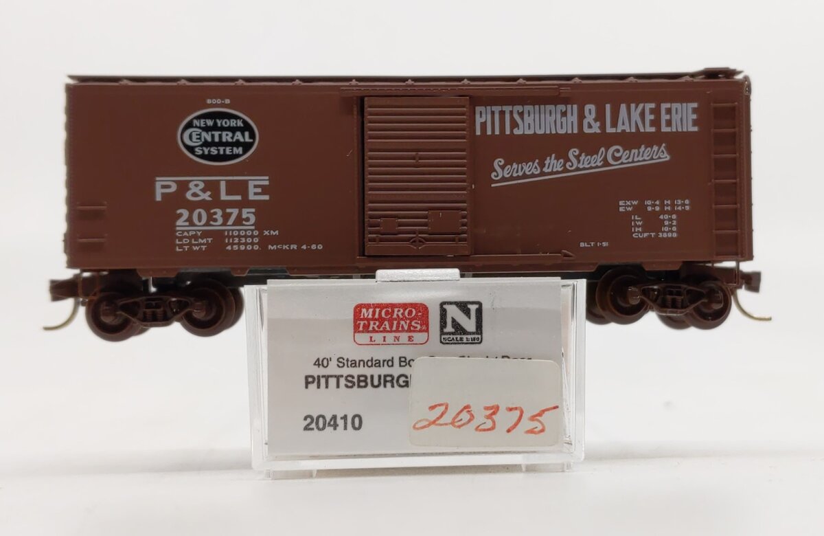 Micro-Trains 02000410 N P&LE 40' Standard Single Door Boxcar #20375