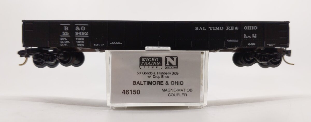 Micro-Trains 04600150 N Baltimore & Ohio 50' Fishbelldy Side Gondola #259492 LN/Box