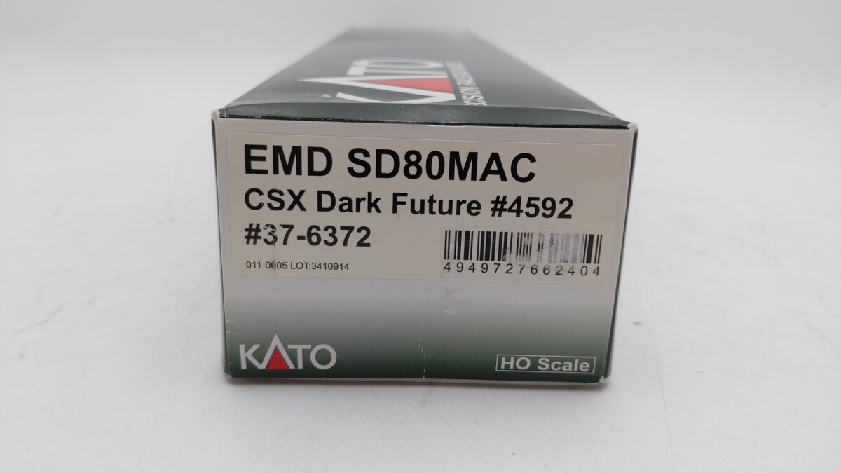Kato 376372LS HO CSX EMD SD80MAC #4592 w/LokSound/DCC