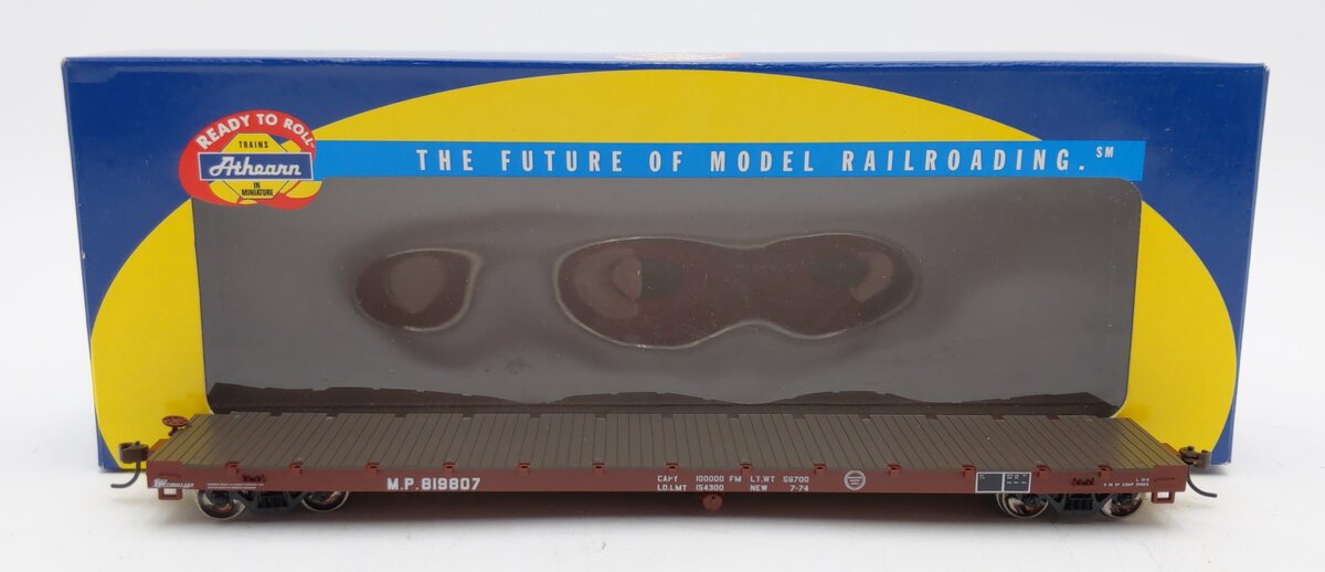 Athearn 92680 HO Missouri Pacific 60' Ready-to-Run Flat Car #819807