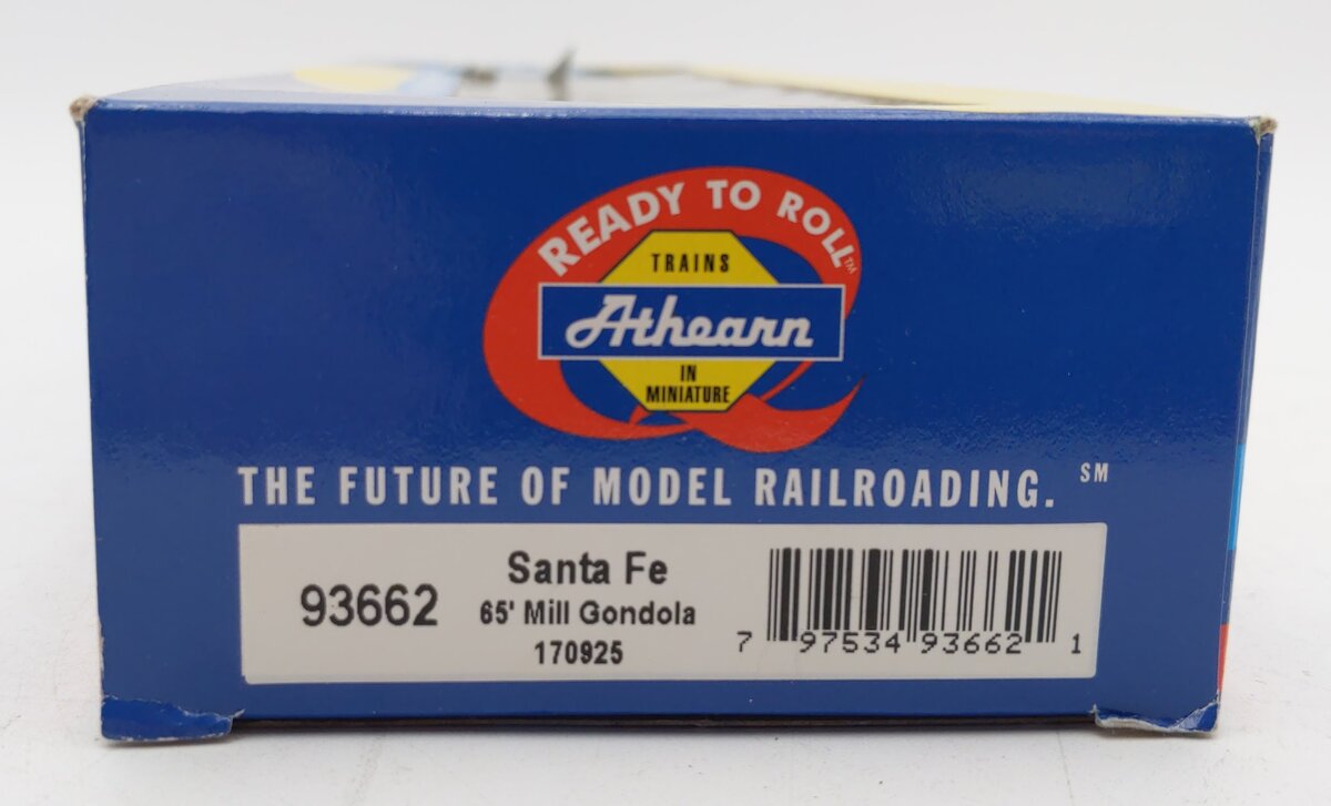 Athearn 93662 HO Santa Fe 65'' Mill Gondola w/ Pole Load #170925