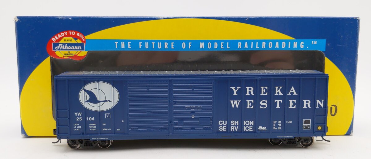 Athearn 92931 HO Scale Yreka Western 50' FMC Offset Double Door Boxcar #25104