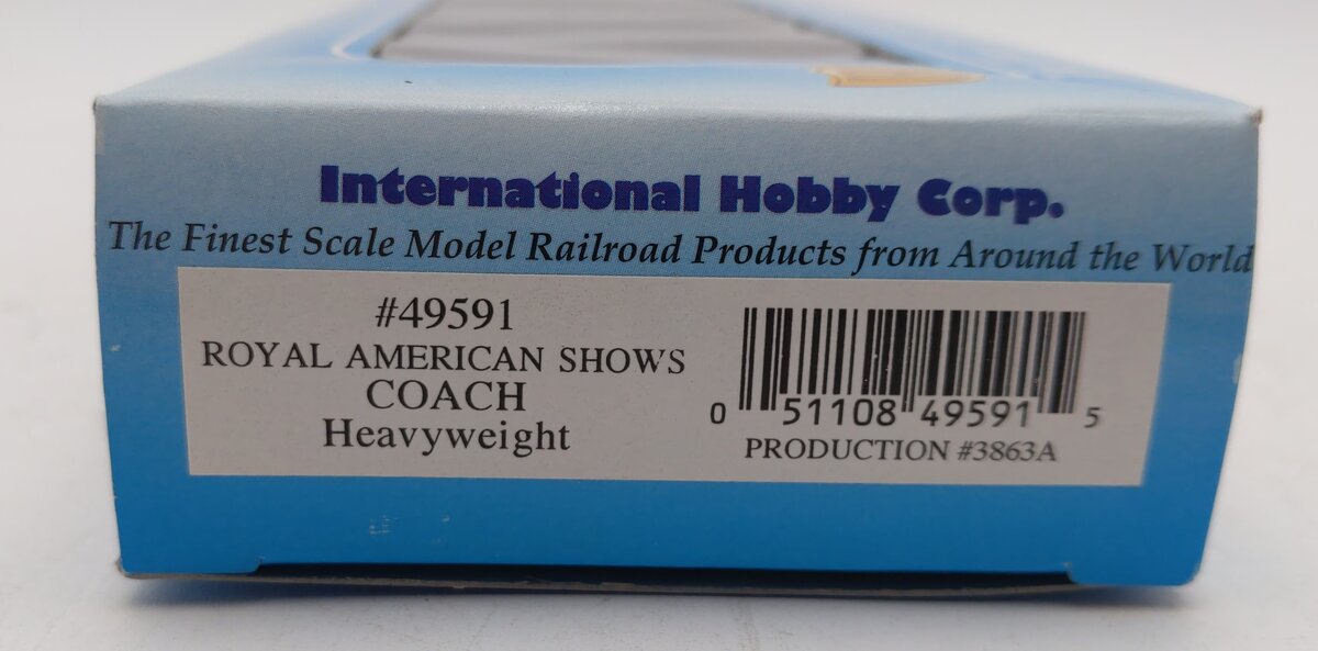 IHC 49591 HO Royal American Shows Heavyweight Coach #70 NIB