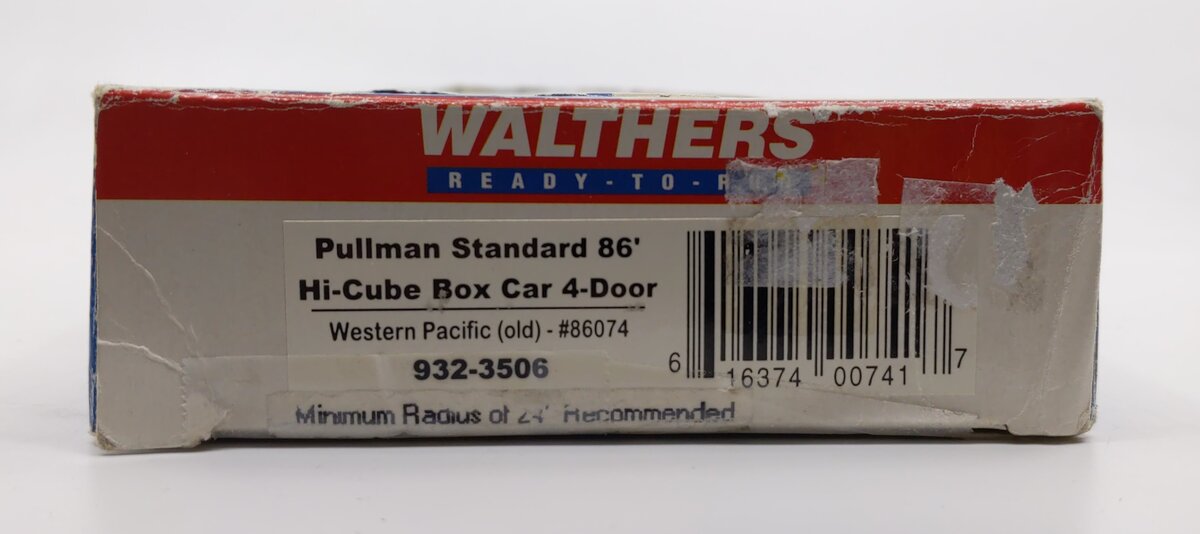 Walthers 932-3506 HO Western Pacific #86074 Pullman Standard 86'Hi-Cube Box Car