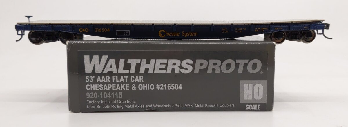 Walthers 920-104115 HO Chessie System C&O 53' AAR Flatcar #216504