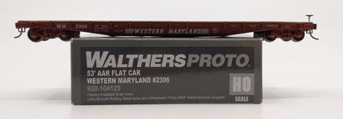 Walthers 920-104125 HO Western Maryland 53' AAR Flatcar #2306