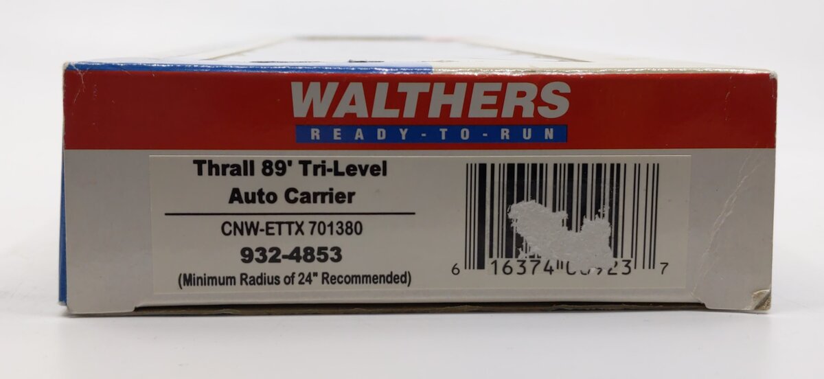 Walthers 932-4853 HO Scale CNW-ETTX Thrall 89' Tri-Level Auto Carrier #701380