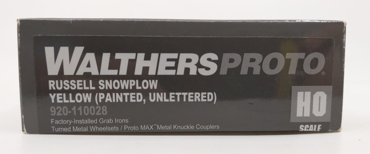 Walthers 920-110028 HO Painted Unlettered Proto Yellow Russell Snowplow