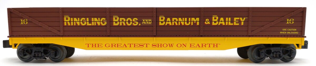 Lionel 6-22544 O Ringling Bros. Wood-Sided Gondola w/ Circus Equipment Load #16 LN/Box