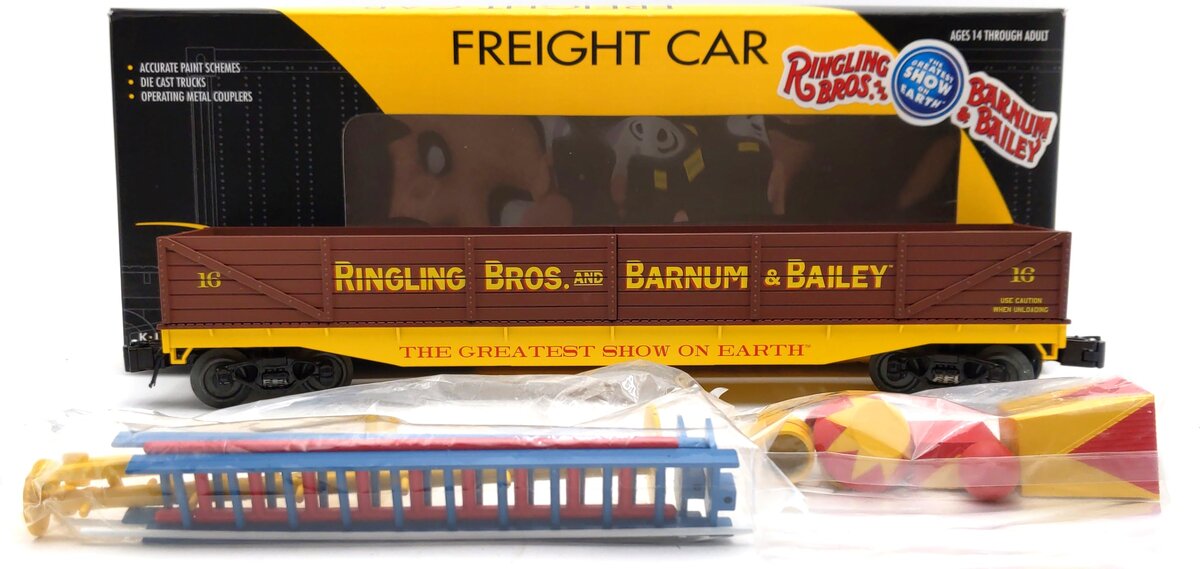 Lionel 6-22544 O Ringling Bros. Wood-Sided Gondola w/ Circus Equipment Load #16 LN/Box